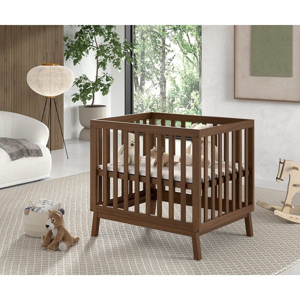 Smeđi putni krevetić od masivnog bora 95x75 cm Sezane – Vipack-image-1