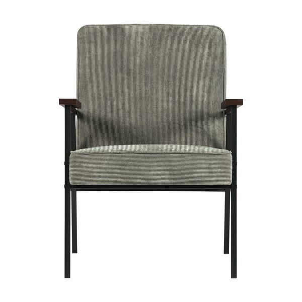 Svijetlo siva fotelja s naslonima za ruke WOOOD Sally-image-3