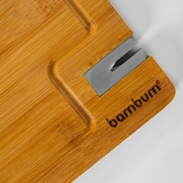 Daska za rezanje od bambusa sa brusnim kamenom, Livada, 33x25 cm-image-1