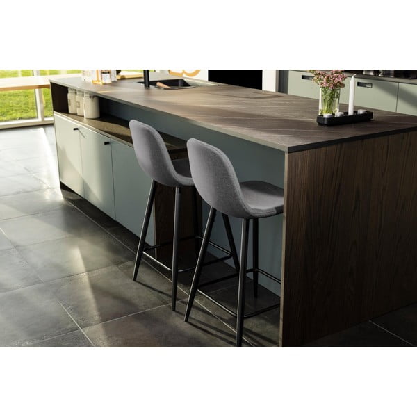 Svijetlo sive podstavljene barske stolice u setu 2 kom (visine sjedala 65 cm) Wilma – Actona-image-2