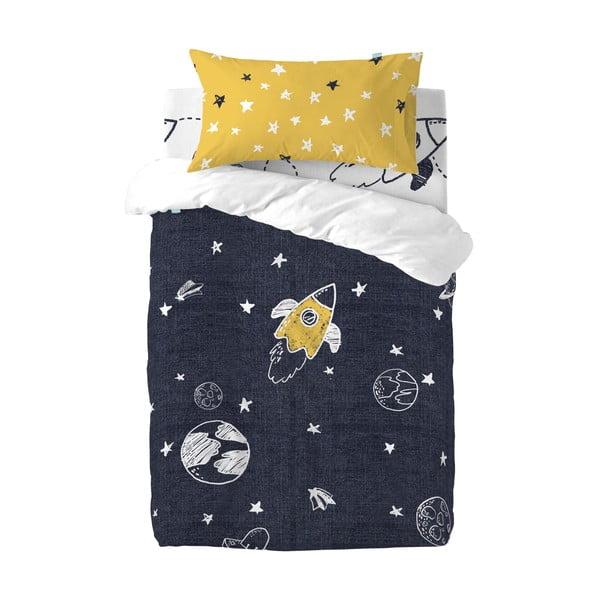 Dječja pamučna posteljina Fox Starspace, 100 x 120 cm