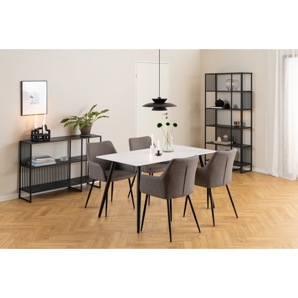 Crna biblioteka u kamenom dekoru 85x185 cm Strington – Actona-image-4