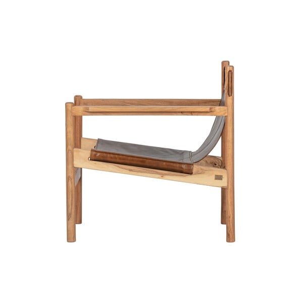 Stolica od smeđe bivolje kože BePureHome Chill-image-2