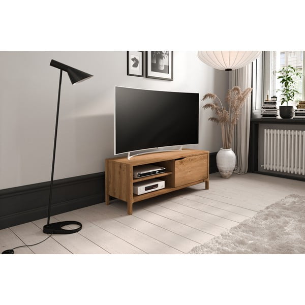 TV komoda od punog hrasta u prirodnoj boji 111x48 cm Twig – The Beds-image-3