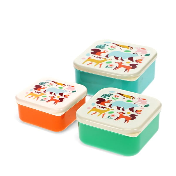 Dječja kutija za ručak 3 kom Woodland – Rex London-image-2