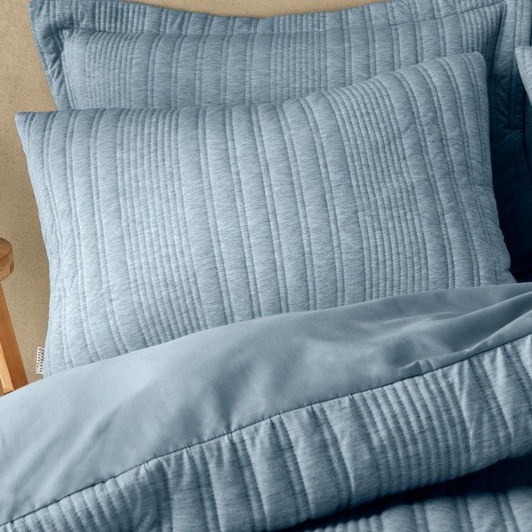 Plava posteljina za bračni krevet 200x200 cm Tamba Stripe – Pineapple Elephant-image-1