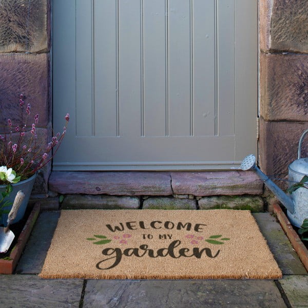 Otirač od kokosovih vlakana 60x90 cm Welcome to My Garden – Artsy Doormats-image-3