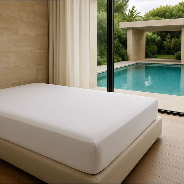 Bijela plahta s gumom od renforce pamuka 200x140 cm Ranforce – Mila Home Luxury-image-3