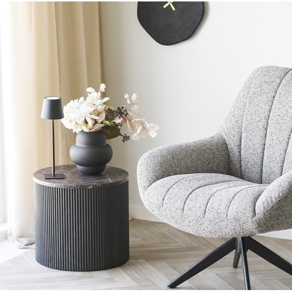 Crna staklena vaza (visina 20 cm) Vera – House Nordic-image-2