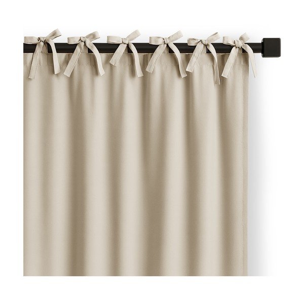 Krem zavjesa za djelomično zamračenje 140x250 cm Carli Tie – Restilo