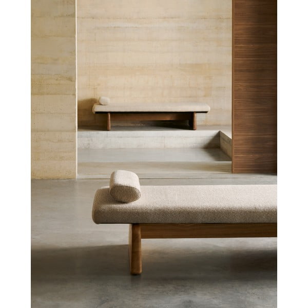 Bež/u prirodnoj boji ležaljka od šenila (promjenjiva) Topaz – Kave Home-image-3