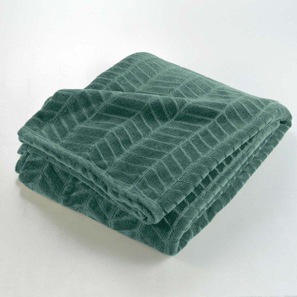 Zeleni prekrivač od mikroflanela 180x220 cm Arya – douceur d'intérieur-image-2