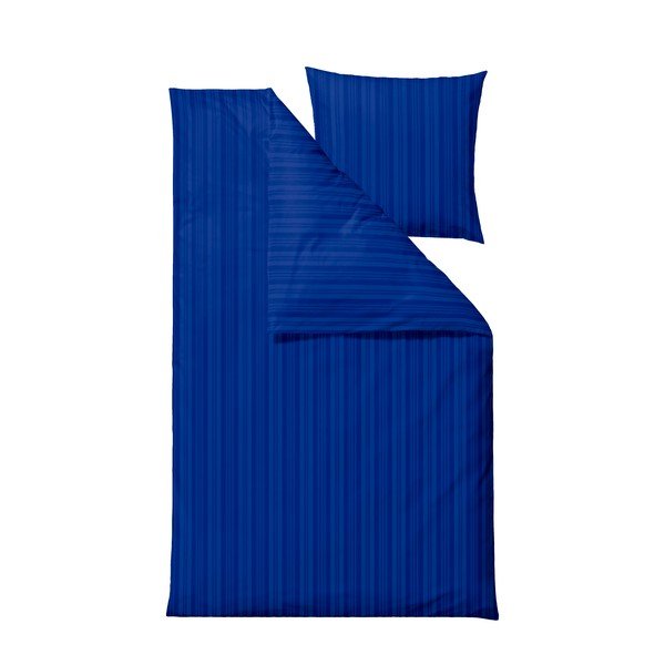 Tamno plava posteljina za krevet za jednu osobu/za produženi krevet od damasta 140x220 cm Noble – Södahl