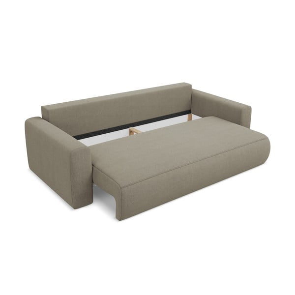 Svjetlo smeđa sklopiva/s prostorom za odlaganje sofa 238 cm Kapua – Makamii-image-3