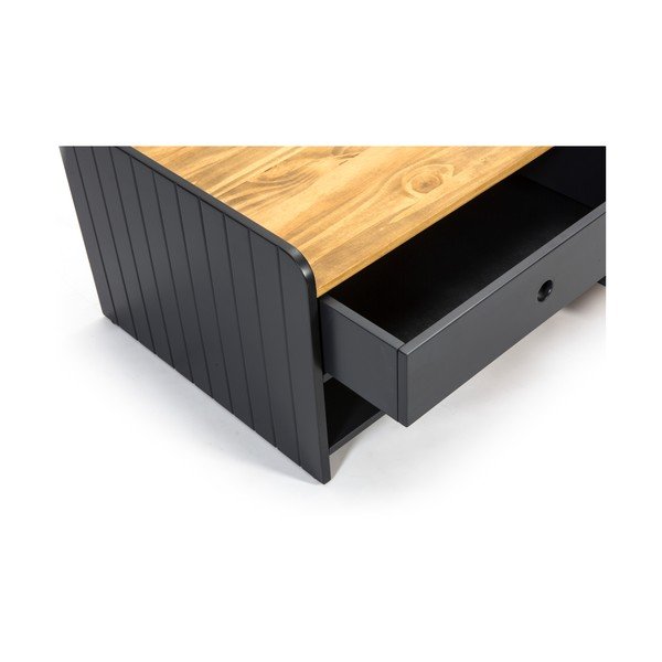 Sivi stolić s pločom od borovog drva Marckeric Monte-image-3