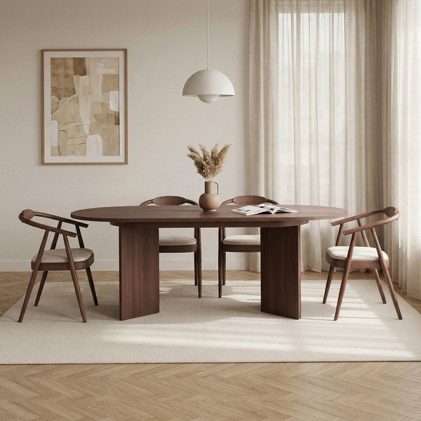 Proširiv blagovaonski stol s dodatnom pločom u dekoru oraha 90x160 cm Sorell – Kalune Design-image-3
