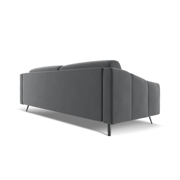 Siva baršunasti sofa 238 cm Nalu – Makamii-image-4