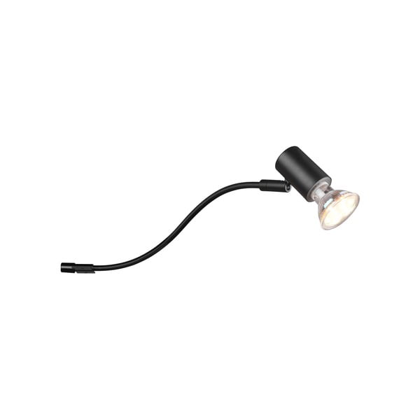 Mat crna zidna lampa (duljina 34 cm) Giada - Trio-image-3