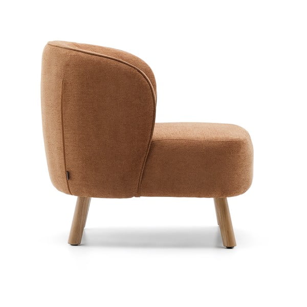 Fotelja od šenila boja terakote Ulit – Kave Home-image-3