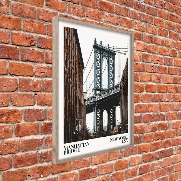 Tiskana slika s okvirom 50x70 cm NY Bridge – Styler-image-3