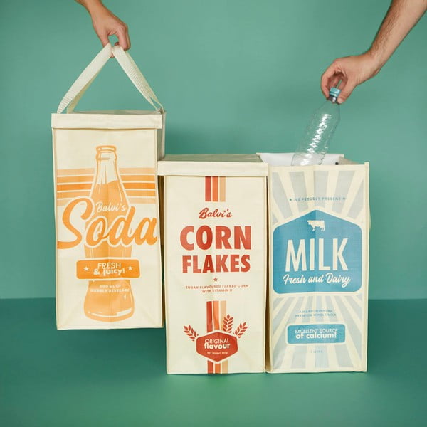 Plastična kanta za smeće 3 kom za odvojeni otpad 28 l Retro – Balvi-image-1