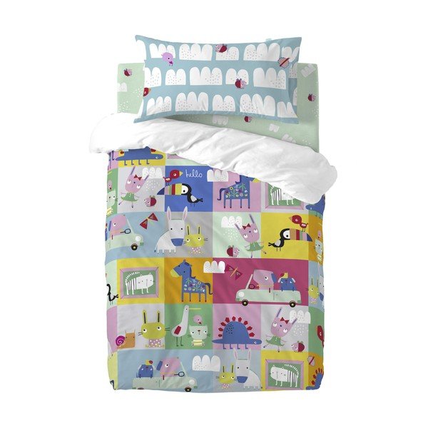 Dječja pamučna plahta Moshi Moshi Patchwork Animal, 60 x 120 cm-image-2