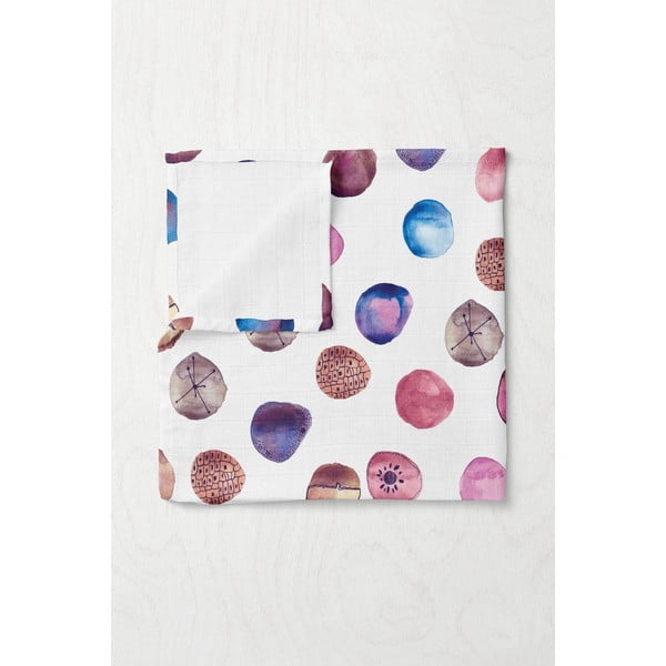 Bijela deka za bebe od muslina 75x100 cm Shells – Mijolnir-image-1