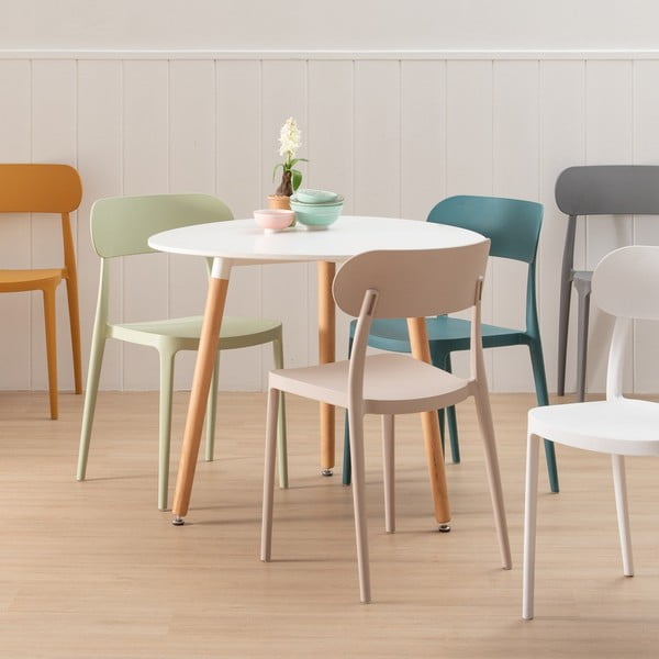 Sive plastična blagovaonske stolice u setu 2 kom – Ixia-image-2