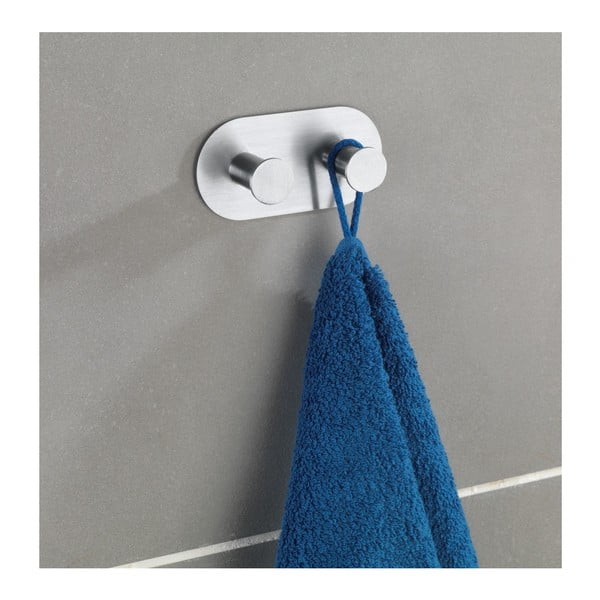 Dvostruka zidna kukica u srebrnoj boji Wenko Cona Duo-image-3