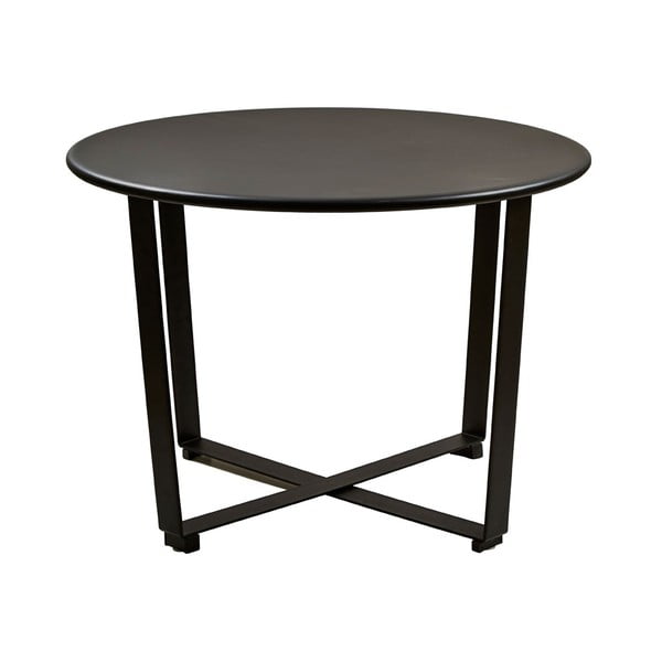 Crni metalni okrugao stolić za kavu ø 62 cm Wismar – Villa Collection