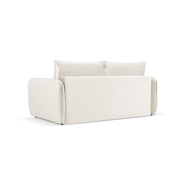 Krem baršunasta sklopiva sofa 194 cm Vienna – Cosmopolitan Design-image-1