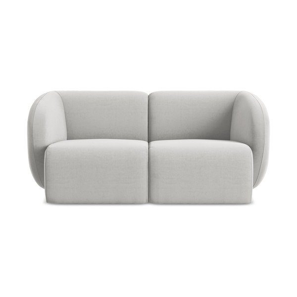 Svijetlo siva baršunasti sofa 174 cm Lani – Makamii