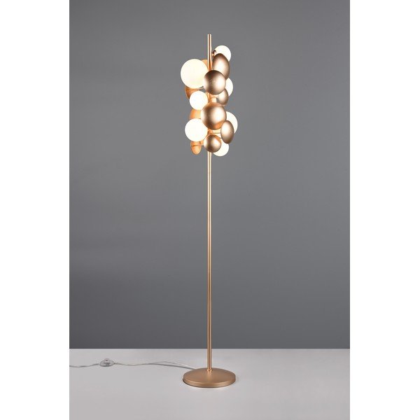 Bijela/u zlatnoj boji stojeća svjetiljka sa staklenim sjenilom (visina 155 cm) Bubble – Trio Select-image-2