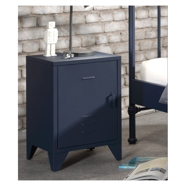 Plavi metalni dječji noćni ormarić BRONXX – Vipack-image-1