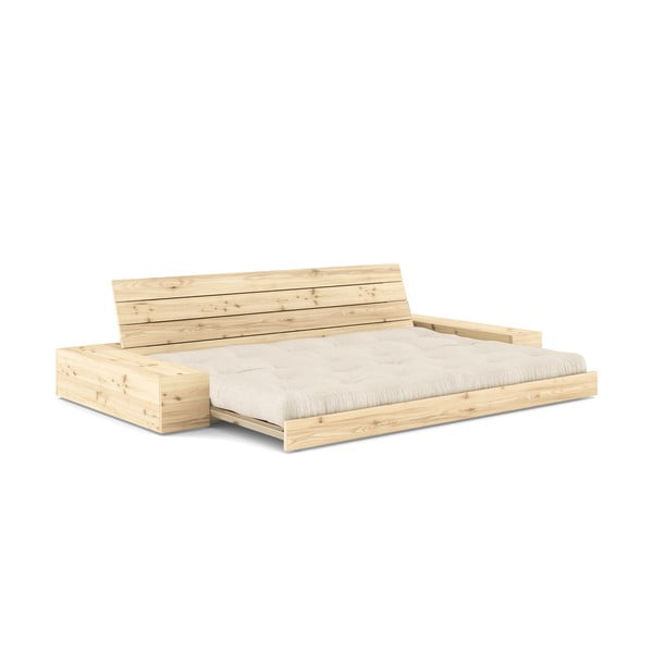 Siva/bež lanena sklopiva sofa 244 cm Base – Karup Design-image-4