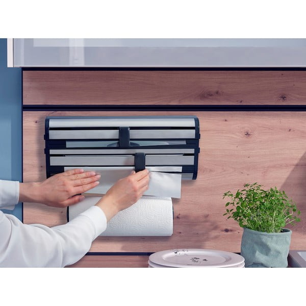 Metalni zidni držač za folije i papirnate ručnike u srebrnoj boji Parat Royal – LEIFHEIT-image-2