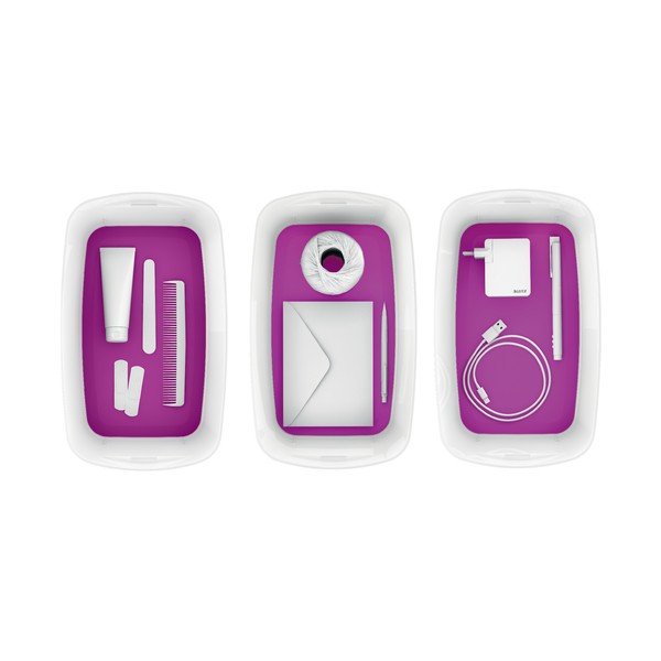 Bijelo-ljubičasta kutija s poklopcem Leitz Office, volumen 5 l-image-2