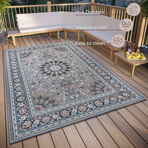 Plavi vanjski tepih 200x285 cm Kadi - Hanse Home-image-4