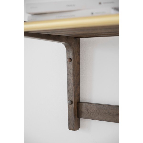 Tamno smeđa zidna vješalica od hrastovine Inverness - Rowico-image-4