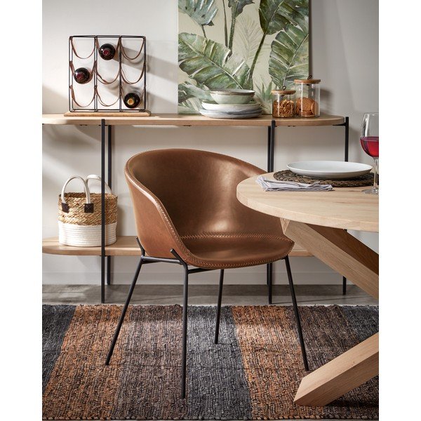 Smeđa fotelja Kave Home Zadine-image-1