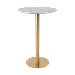 Okrugli barski stol s pločom stola u mramornom dekoru ø 70 cm Bolzano – House Nordic