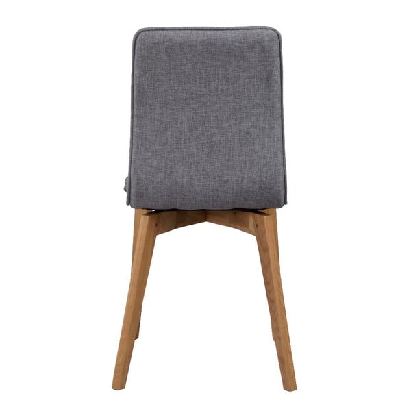Siva blagovaonska stolica sa smeđim nogama Rowico Grace-image-1