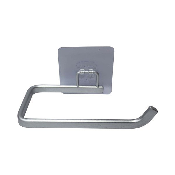 Metalni držač toaletnog papira u sjajno srebrnoj boji s postavljanjem bez bušenja Filaire Aluminium – douceur d'intérieur