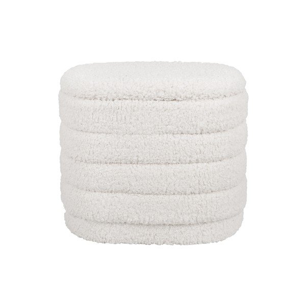 Bijeli ovalni puf s prostorom za odlaganje Leitmotiv Cuddly-image-2