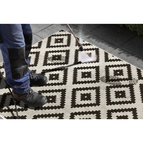 Krem-crni vanjski tepih NORTHRUGS Malta, 120 x 170 cm-image-1