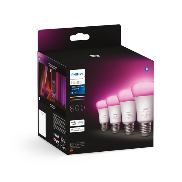 LED pametne žarulje u setu 4 kom E27, 9 W White and color ambiance – Philips Hue-image-2