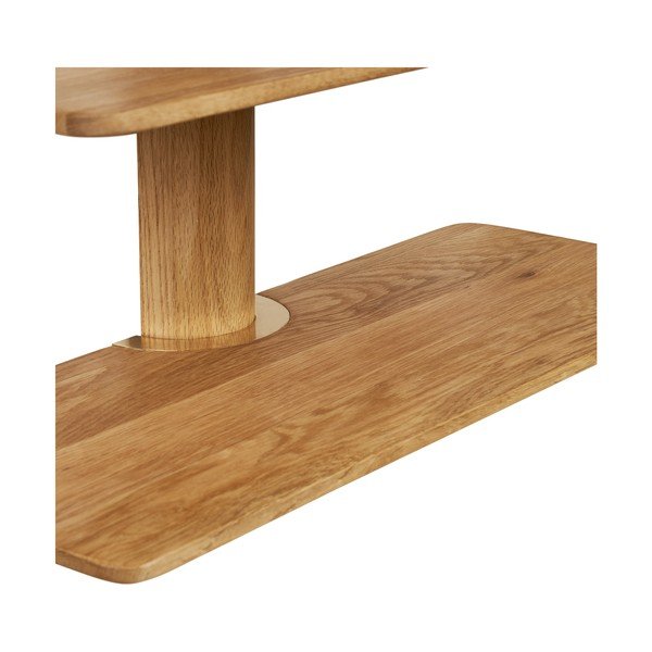 Polica s više razina od punog hrasta u svijetloj prirodnoj boji 55 cm Calcata – House Nordic-image-4