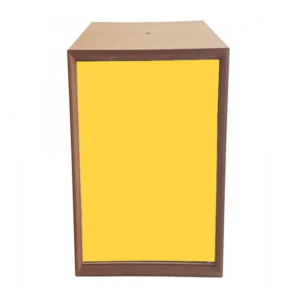 Regal sa žutim vratima Ragaba PIXEL, 40 x 80 cm