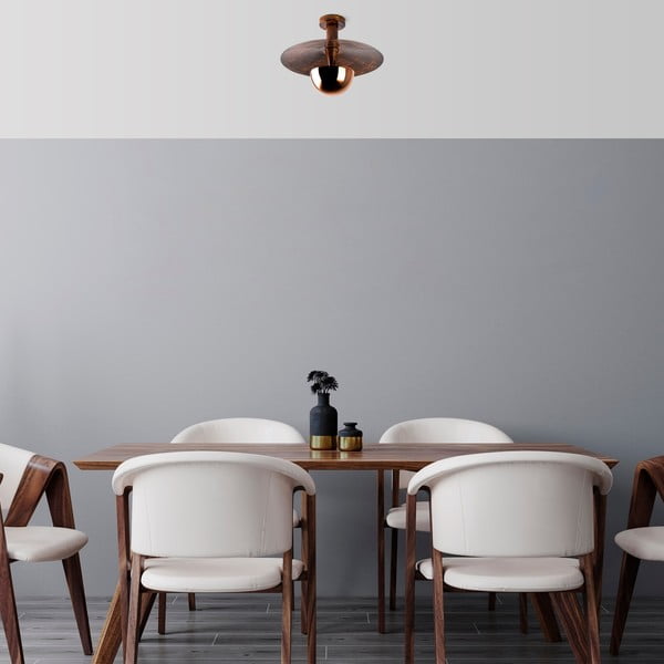 Stropna svjetiljka u bakrenoj boji s metalnim sjenilom ø 38 cm Kurt – Opviq lights-image-2