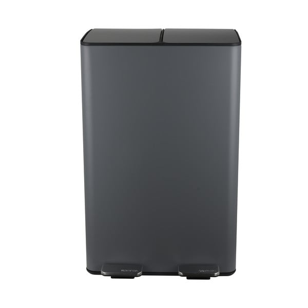 Tamno siva željezna kanta za smeće 2x30 l za odvojeni otpad/s pedalom   Aliya – Spirella-image-4